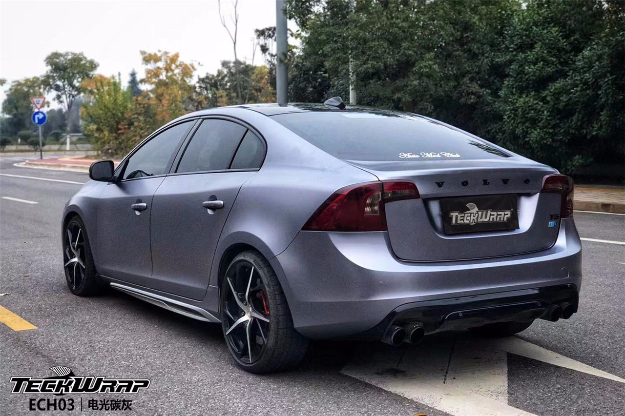 沃尔沃s60 汽车改色贴膜teckwrap美国秃鹰ech03电光碳